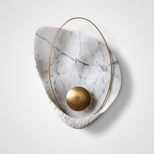 Настенный светильник LED (бра) Clam белый Мрамор ImperiumLoft Clam01 (133214-22)