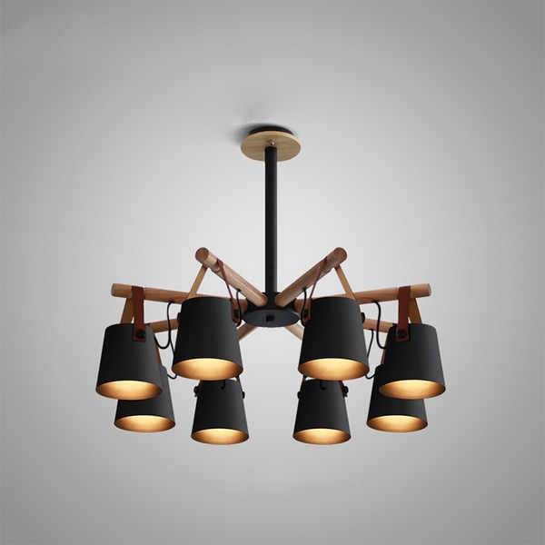 Люстра потолочная на штанге Natura C8 Black ImperiumLoft Natura-C01 (178002-26)