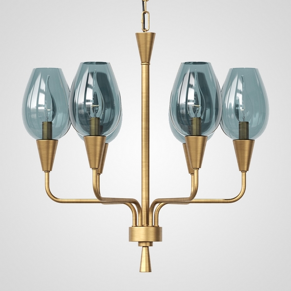 Подвесная дизайнерская люстра Viola 6 синий ImperiumLoft Viola01 (179881-26)