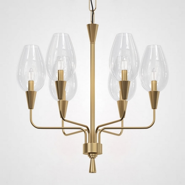 Подвесная дизайнерская люстра Viola 6 Прозрачный ImperiumLoft Viola01 (179882-26)