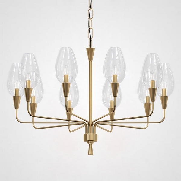 Подвесная дизайнерская люстра Viola 10 Прозрачный ImperiumLoft Viola01 (179885-26)