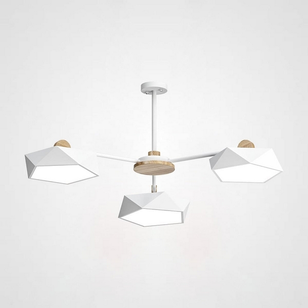 Люстра LED Geometric Ch 3 Белая ImperiumLoft Geometric-Ch01 (186751-26)