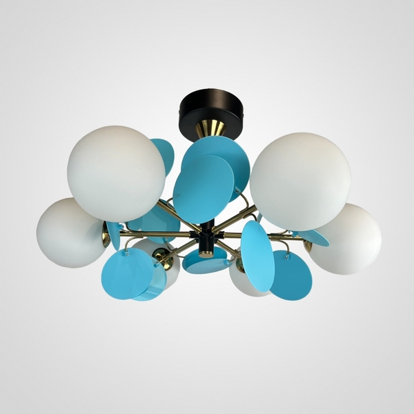 Люстра на штанге Matisse Blue D55 ImperiumLoft Matisse-Blue01 (191900-26) в форме шара