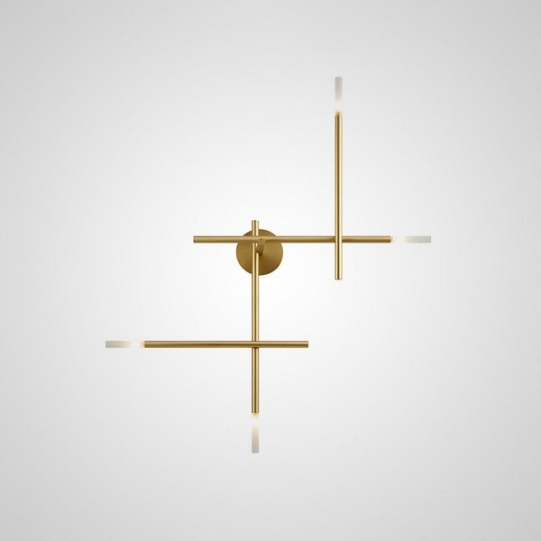 Настенное бра асимметричное Traverse Wall Gold H98 ImperiumLoft Traverse-Wall01 (207740-26)