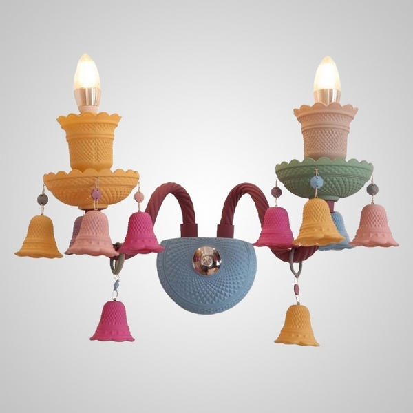 Настенный светильник для детской (бра) в виде колокольчика Rainbow 6 Wall L2 ImperiumLoft Rainbow-6-Wall-01 (211999-26) с подвесками