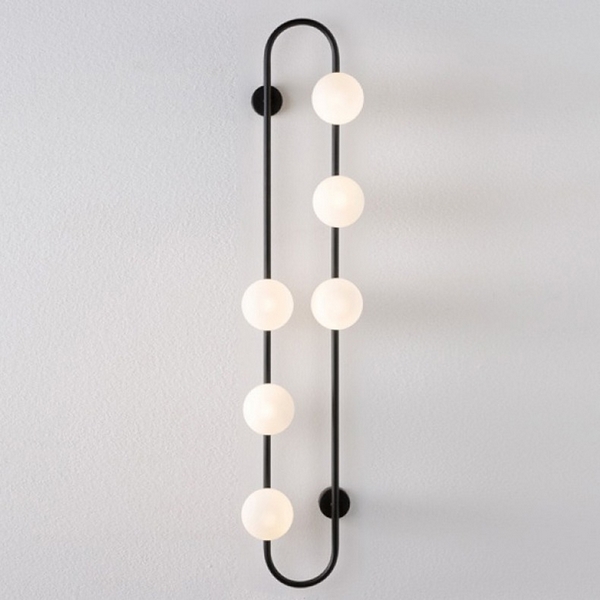 Настенное бра из бусин Hoop Wall H115 Black ImperiumLoft Hoop-Wall01 (213737-26)