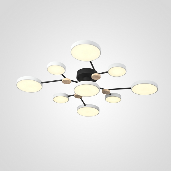 Потолочная светодиодная люстра с пультом управления на штанге Gamma D98 White Imperiumloft Gamma01-18030 (223762-23)