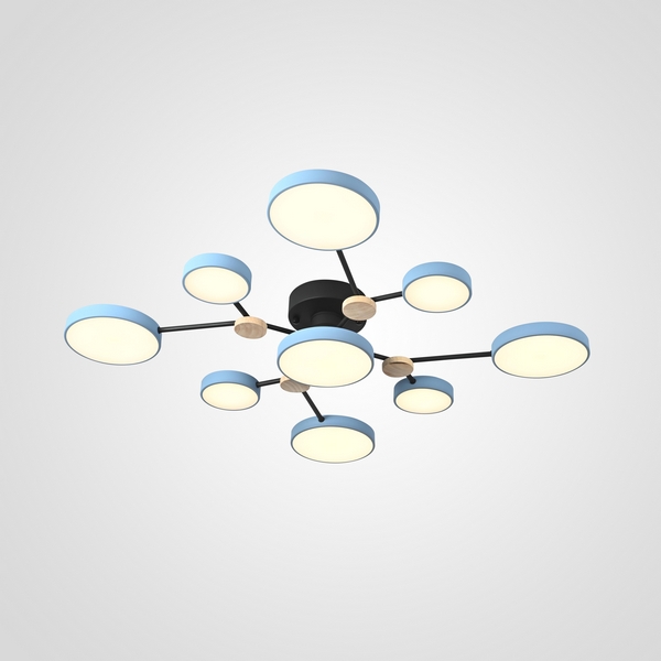 Потолочная светодиодная люстра с пультом управления на штанге Gamma D98 Blue Imperiumloft Gamma01-18030 (223775-23)