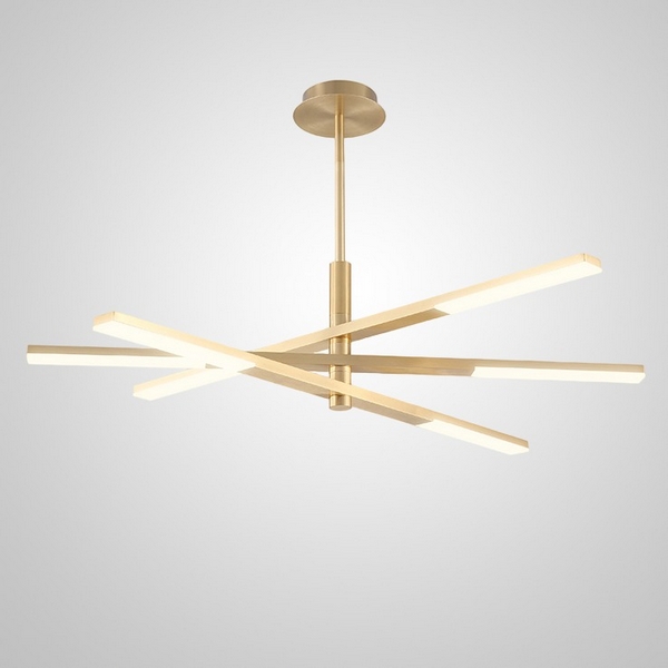 Потолочная светодиодная люстра на штанге Orton На 3 D96 Gold Imperiumloft 241024-26-94762 (241024-26)