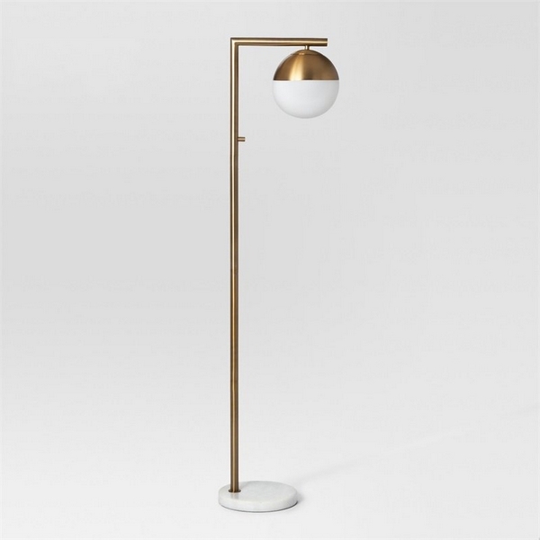 Торшер Geneva Single Glass Globe Floor Lamp ImperiumLoft 41.115-0-76514 (85499-22) в форме шара