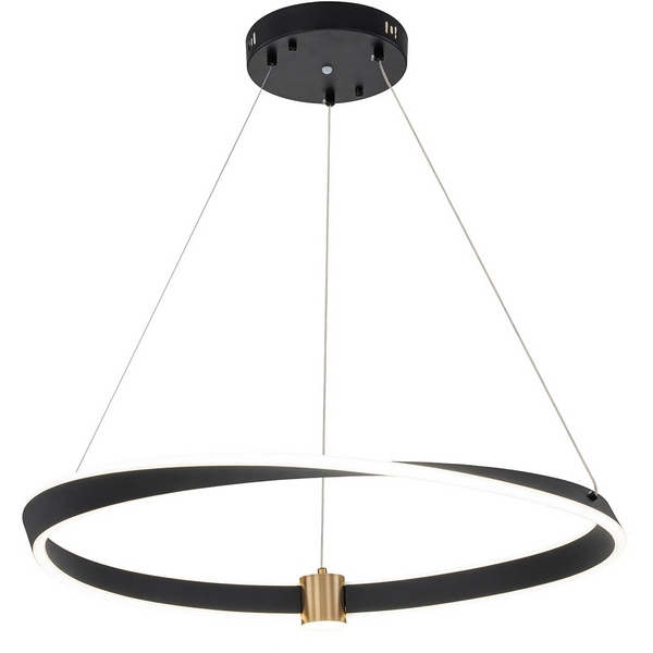 Подвесная люстра (+ночной режим) с пультом светодиодная (14014/B/1P Black) Indigo Parade V000071L-07046 кольцо