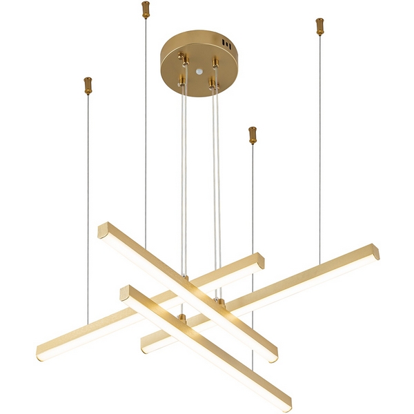Подвесная люстра (+ночной режим) с пультом светодиодная (14017/4P Gold) Indigo Paralleli V000086L-07736