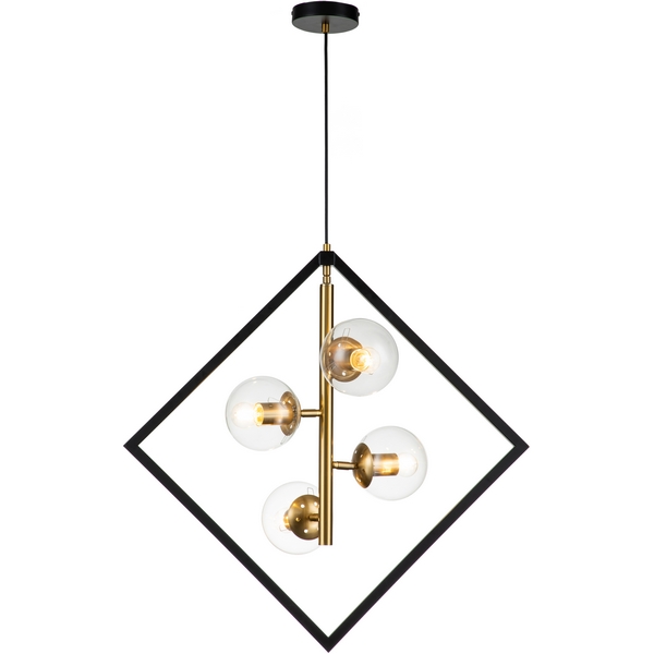 Люстра подвесная (13005/A/4P Black) Indigo Faccetta V000106-07736 в форме шара