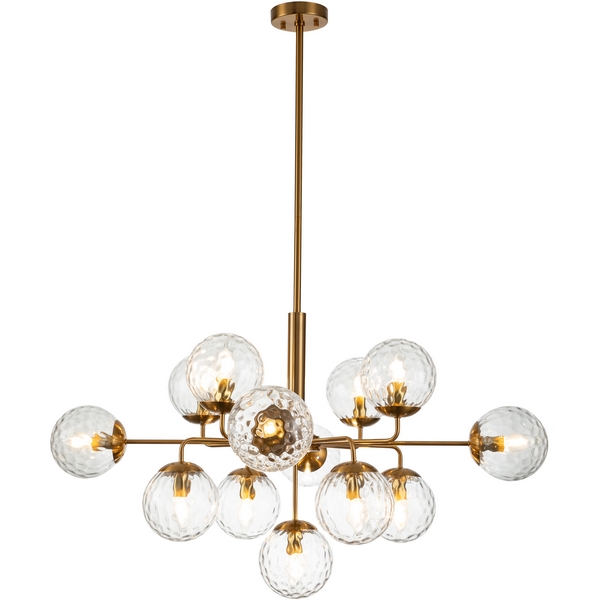 Люстра потолочная на штанге (11008/13P Brass) Indigo Cocoon V000121-07046 в форме шара