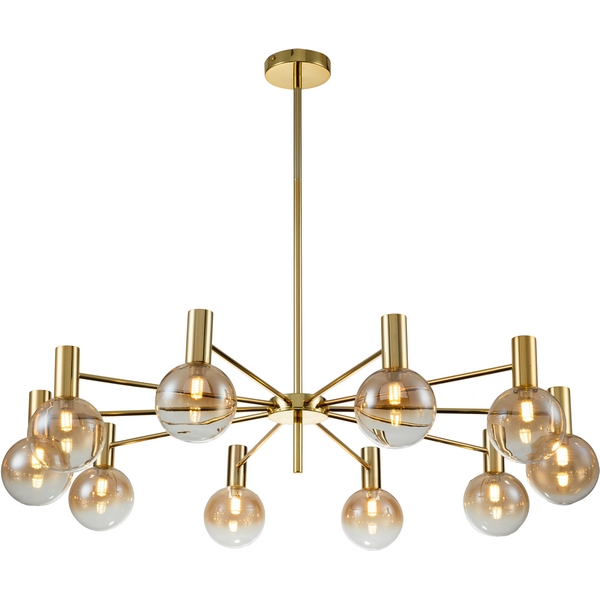 Люстра потолочная на штанге (13015/10R Gold) Indigo Collana V000221-77347 в форме шара