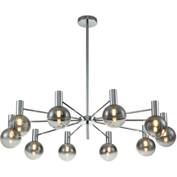 Люстра потолочная на штанге (13015/10R Chrome) Indigo Collana V000225-77347 в форме шара