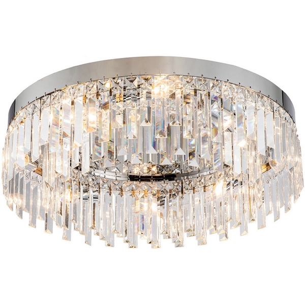 Хрустальный потолочный светильник круглый Indigo LACRIMA V000404-55804