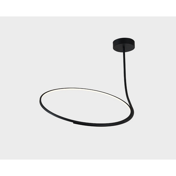 Потолочная светодиодная люстра на штанге Italline IT013-6025 black 3000K-55804