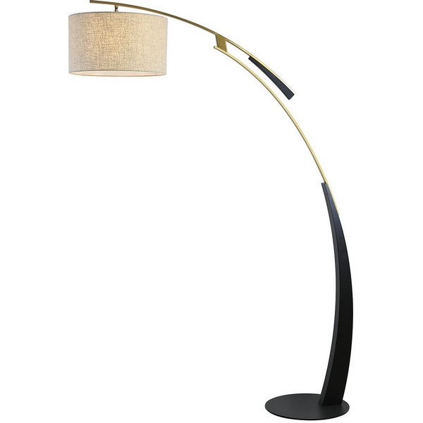 Изогнутый торшер Kink Light Нестор 07054-F,19-20-97479 черный/бронза