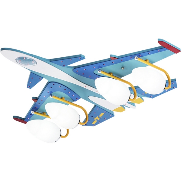Детская потолочная люстра с пультом для мальчиков самолет 74504 Kink Light Deti_avia 074504-18699