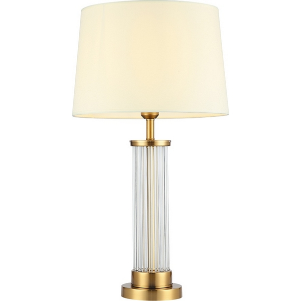 Настольная лампа Kink Light Милта 07703-T,20-21(01)-38851 бронза/прозрачный/белый E27 1*40W