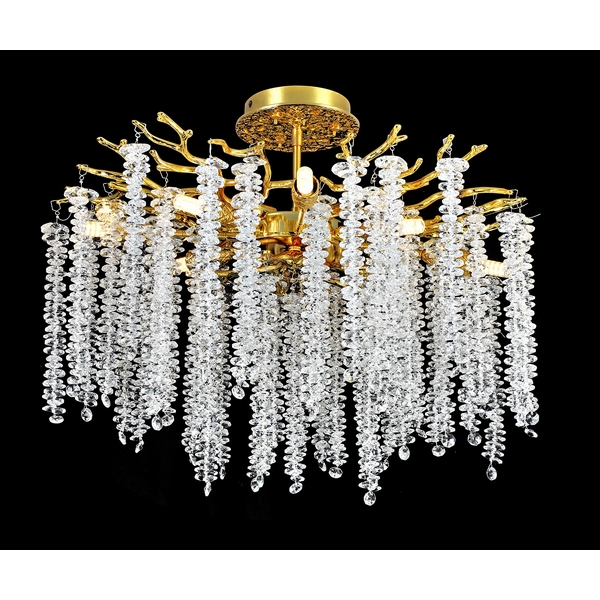 Потолочная люстра хрустальная Kink Light Шанти 07871-60PD,33-91728 форма ветки