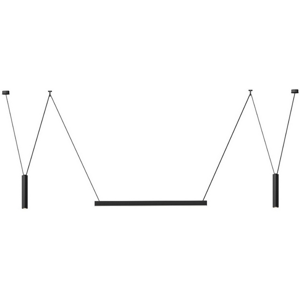 Комплект ременной трековой системы Kink Light Сатори 6421-2/6430K,19-68403 черный Led 2*15W+2*7W