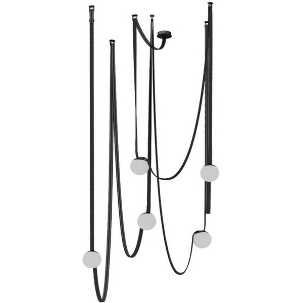 Комплект ременной трековой системы Kink Light Сатори 6424-2K,19-42987 черный Led 5*12W