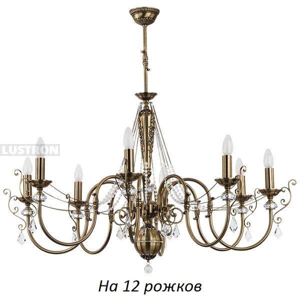 Большая люстра Kutek Luca LUC-ZW-12(P)-58267 подсвечник