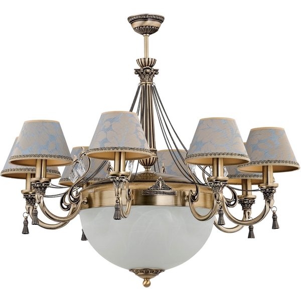 Большая люстра Kutek Roma ROM-ZW-8+1(P/A)-51945