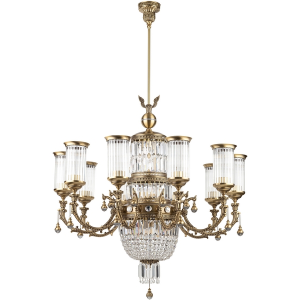 Потолочная люстра хрустальная Sienna-crystal Kutek Swarovski SIE-ZW-10(P)-69142