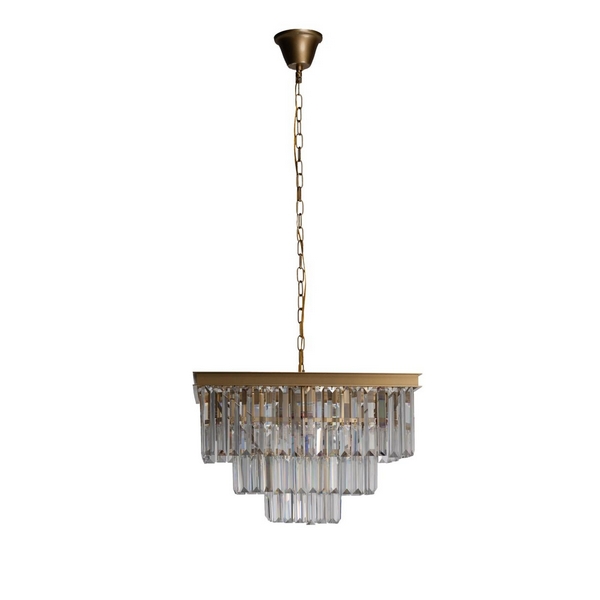 Подвесная каскадная люстра хрустальная светодиодная Loft It Prism Clear 10019/500S-25376