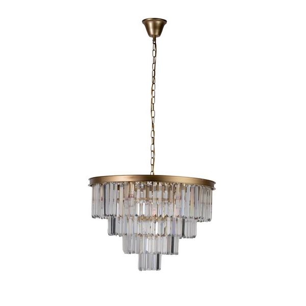 Подвесная каскадная люстра хрустальная светодиодная Loft It Prism Clear 10019/600C-46750