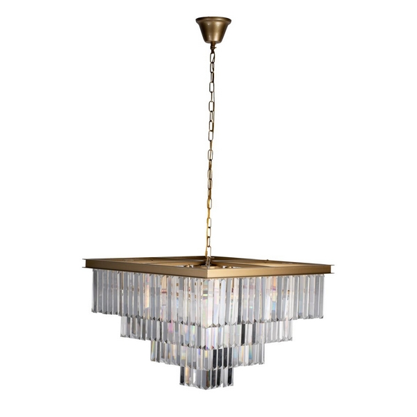 Подвесная каскадная люстра хрустальная светодиодная Loft It Prism Clear 10019/600S-22422