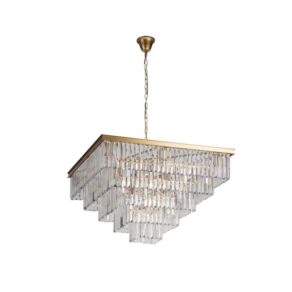 Подвесная каскадная люстра хрустальная светодиодная Loft It Prism Clear 10019/800S-21859