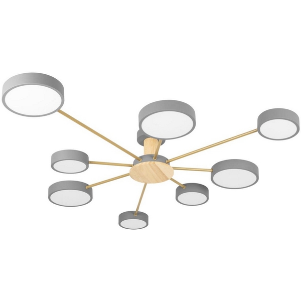 Потолочная светодиодная люстра на штанге Loft It Sunrise 10316/8 Grey-25329