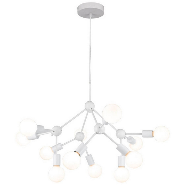 Большая подвесная люстра молекулы IP21 Lussole LGO Kenner GRLSP-8270-76661