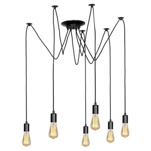 Большая подвесная люстра IP21 паук Lussole LGO Shirley LSP-8172-36772