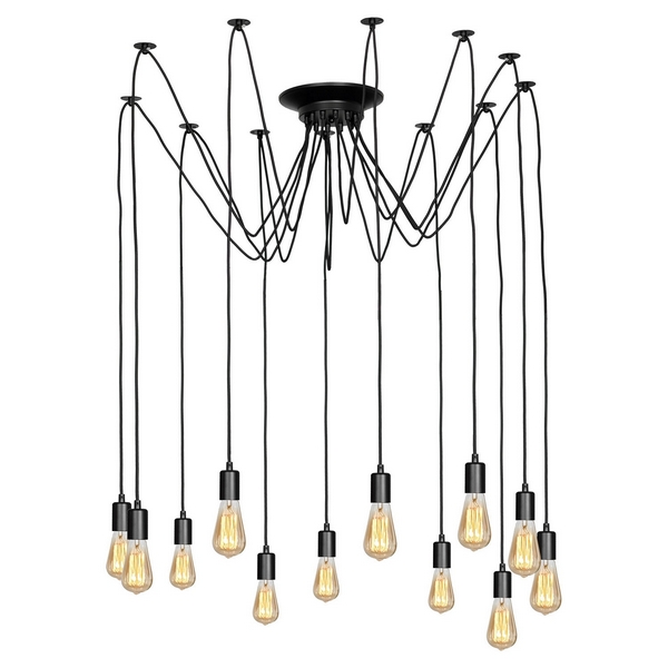 Большая подвесная люстра IP21 паук Lussole LGO Shirley LSP-8174