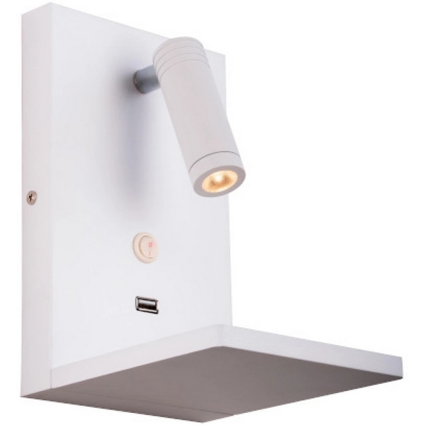 Спот светодиодный с беспроводной зарядкой и USB-портом Lightstar Muro 808526-42348