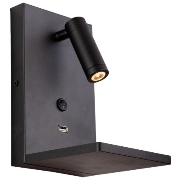 Спот светодиодный с беспроводной зарядкой и USB-портом Lightstar Muro 808527