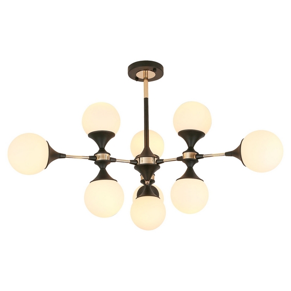 Большая потолочная люстра молекулы IP21 Lussole Loft Astoria LSP-8306-27035