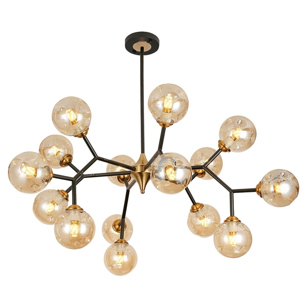Большая потолочная люстра молекулы IP21 Lussole Loft Astoria LSP-8309
