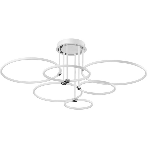 Люстра потолочная Lumion Ursula 5282/99CL LEDIO белый, хром LED 156W 9899Лм 3000-6000K с пультом ДУ 220V