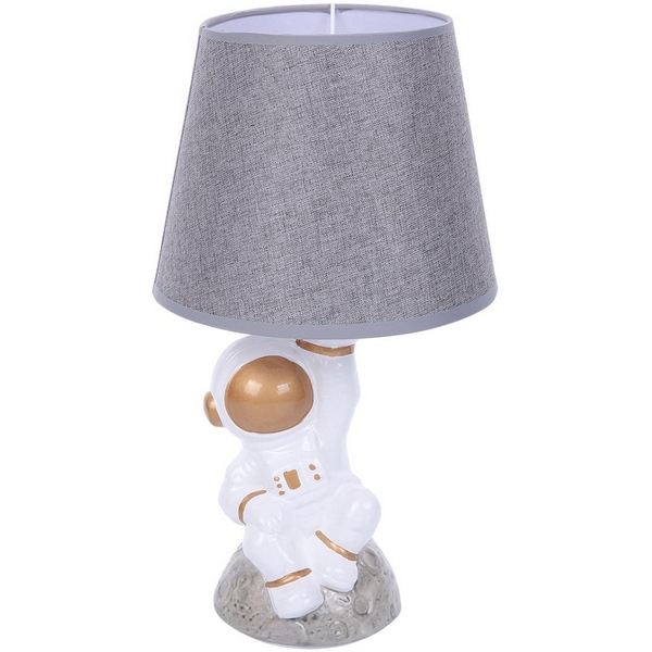 Детская настольная лампа Lumion Atlas 8208/1T-47652 белый/серый, керамика/текстиль Е27 1*60W 220V