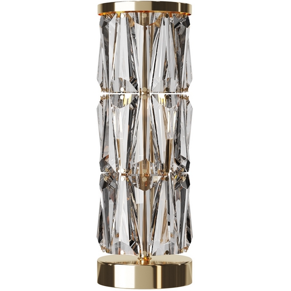 Настольная лампа хрустальная с выключателем Maytoni Puntes MOD043TL-02G-96198