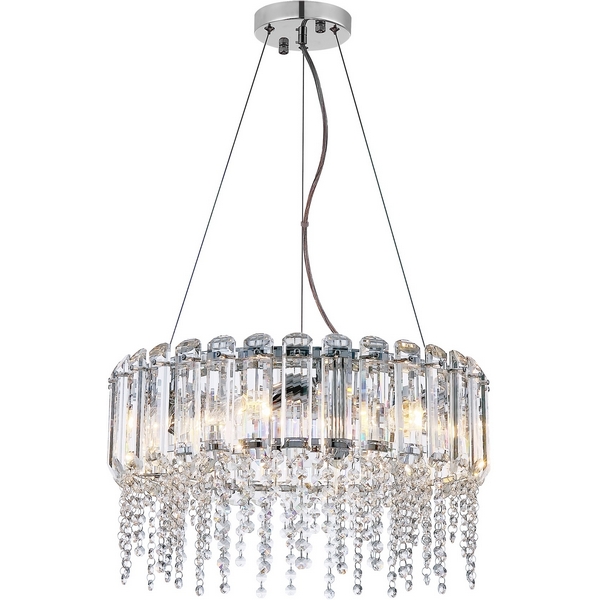 Подвесная люстра хрустальная Maytoni Hail MOD097PL-06CH-01834 с подвесками