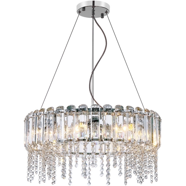 Подвесная люстра хрустальная Maytoni Hail MOD097PL-08CH-27954 с подвесками