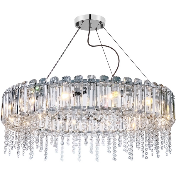 Подвесная люстра хрустальная Maytoni Hail MOD097PL-12CH-27954 с подвесками