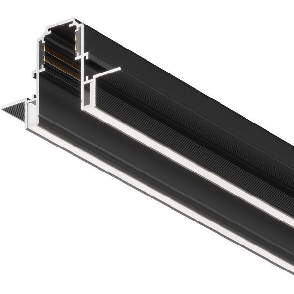 Шинопровод 48V магнитный встраиваемый под ГКЛ 12,5 мм с каналом под светодиодную ленту Maytoni Technical Busbar trunkings Exility TRX034LS-222B (2 метра)